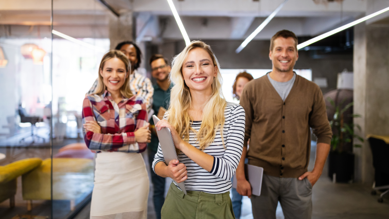 Young people in corporate office